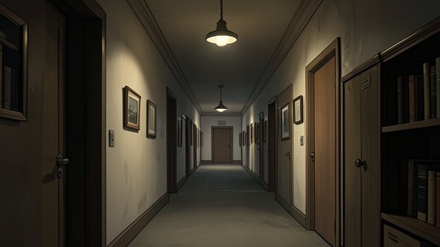 The Workers’ Passage from "The Woman in Cabin 10". A Different Deck Below the Guests Nilsson takes Laura through a keypad door into cramped, windowless staff corridors and shared cabins.