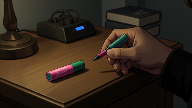 The Missing Mascara from "The Woman in Cabin 10". A Small Piece of Evidence The Trace Laura produces the Pink-and-green mascara the dark-haired woman lent her, proof that their encounter was not invented.