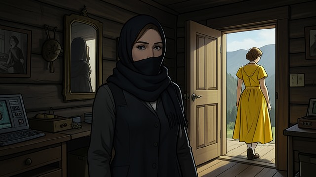 A Woman in Cabin Ten from "The Woman in Cabin 10". The Unplanned Encounter The Knock Laura’s distinctive knock interrupts Carrie while she is preparing to assume Anne’s appearance.