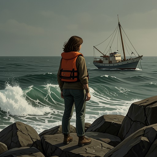 The Sea as Threat and Image from "The Woman in Cabin 10". This thread follows the recurring sea imagery as it shifts from nightmare, to evidence, to a physical obstacle Laura must survive.