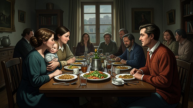 A Shared Family Table from "The Life List". Cooperation After Loss A different kind of partnership Catherine attends the family celebration and holds Austin Elizabeth while the relatives gather at…