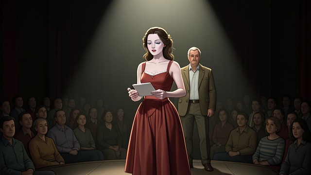 Taking the Stage from "The Life List". A Visible Failure Fear made public Brett’s amateur routine meets a distracted audience and a heckler.