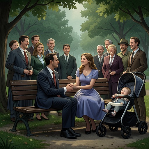 John and Zoë’s Family from "The Life List". John’s established life with Zoë initially intensifies Brett’s fear of rejection, then becomes the foundation for a newly shared family.