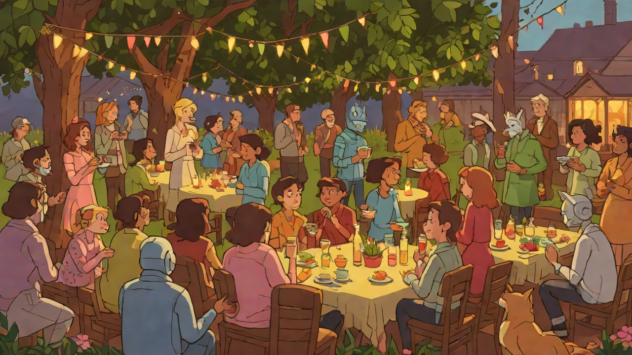 The Party and the Warm Glow from "The Wild Robot". The Party and the Warm Glow Context With spring in the air, Roz throws a party to celebrate survival.