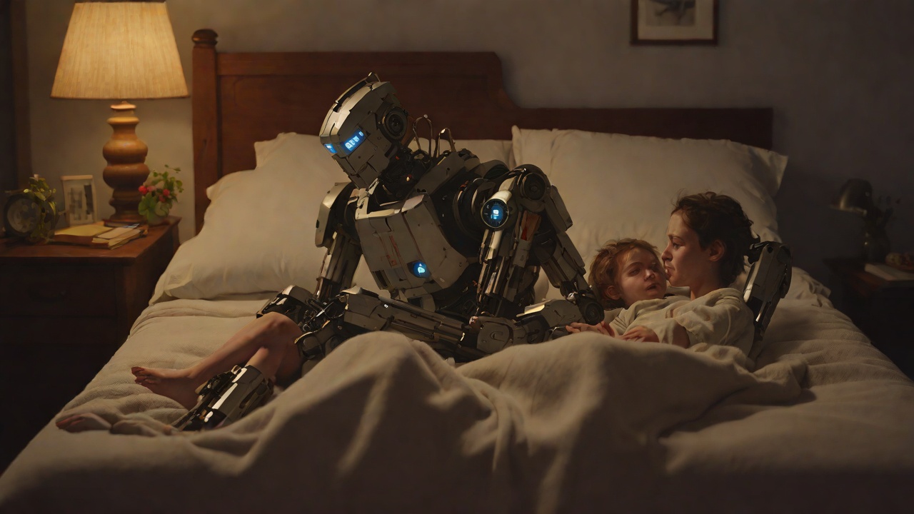 The First Night in Her Arms from "The Wild Robot". The First Night in Her Arms Context Brightbill refuses to sleep in his bed or woven nest. He asks simply, 'Mom, sit.