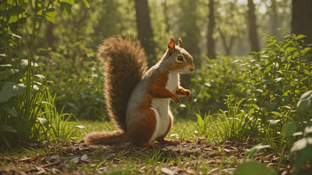 The Squirrel's First Speech from "The Wild Robot". The Squirrel's First Speech Context A young squirrel runs into Roz's garden and freezes when she sees Brightbill.