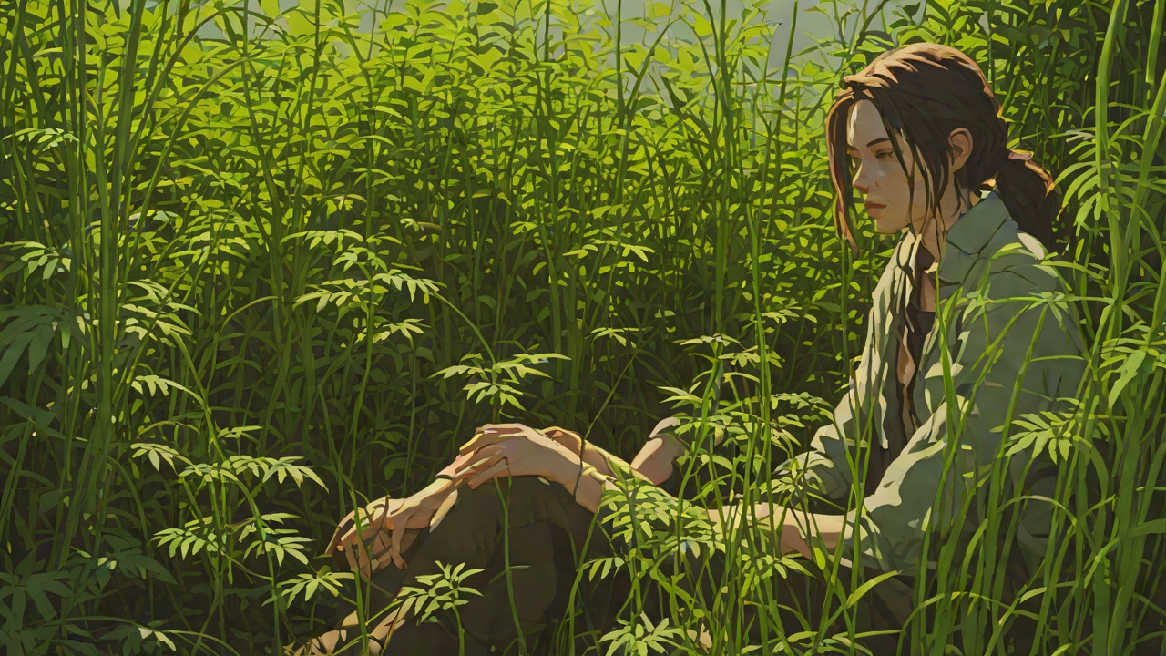 Becoming a Tangled Weed from "The Wild Robot". Becoming a Tangled Weed Context Realizing she must hide, Roz smears herself with mud, sticks ferns in her seams, and puts flowers over her eyes.