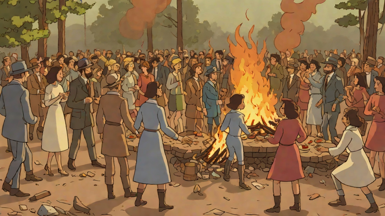 The Party Truce from "The Wild Robot". The Party Truce Context Roz declares an extra truce and throws a wild party with a massive bonfire. Everyone attends, dancing and singing.