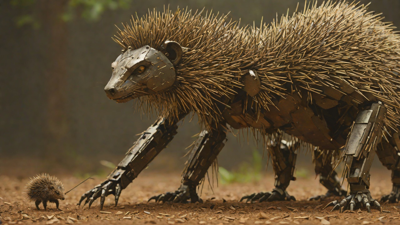 Agonizing Humility from "The Wild Robot". Agonizing Humility Context A porcupine attack leaves Fink in severe pain with quills all over his face and paws. He screams for help.