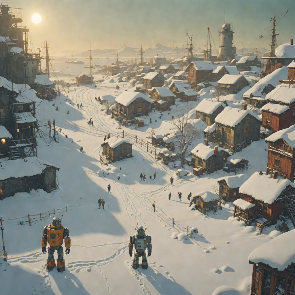 Brightbill's Winter Journey from "The Wild Robot". The perilous migration that takes Brightbill across oceans, to a farm, a city, and a robot factory, forcing him to become the flock's leader.