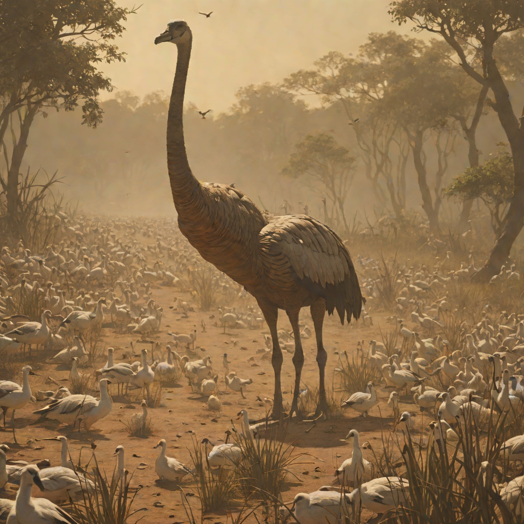 Longneck's Sacrifice and Legacy from "The Wild Robot". The great goose Longneck leads the migration, dies defending the flock from a human, and leaves a legacy of courage that Brightbill carries forward.