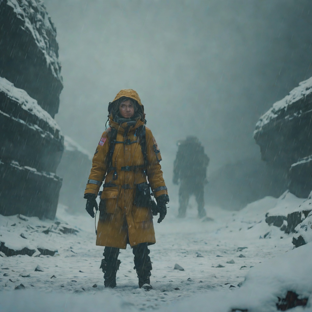 Roz Against the Elements from "The Wild Robot". A series of storms, landslides, and freezing winters test Roz's resolve, forcing her to adapt physically and mentally to survive.