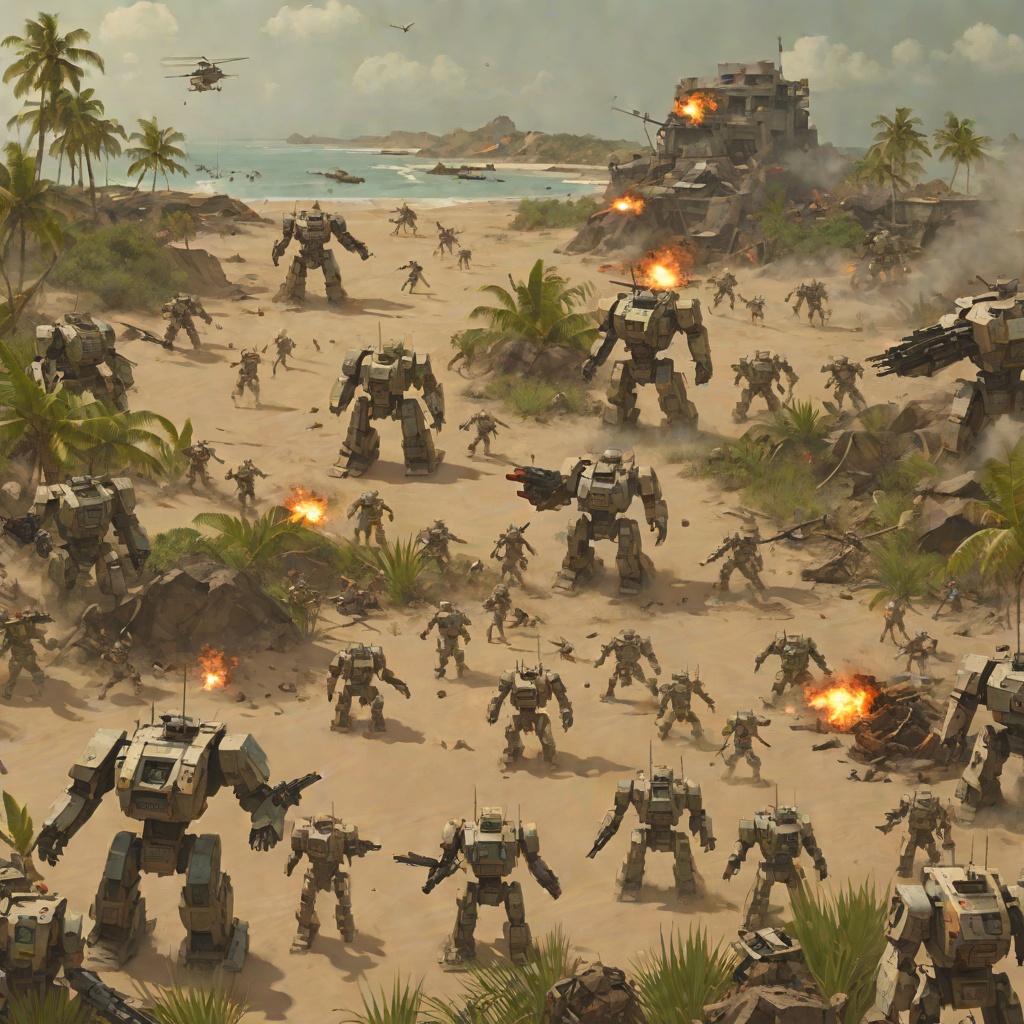 The Island's Battle Against the RECOs from "The Wild Robot". The all-out animal war against the superior RECO robots, marked by sacrifice, clever tactics, and the destruction of two units before the final victory.