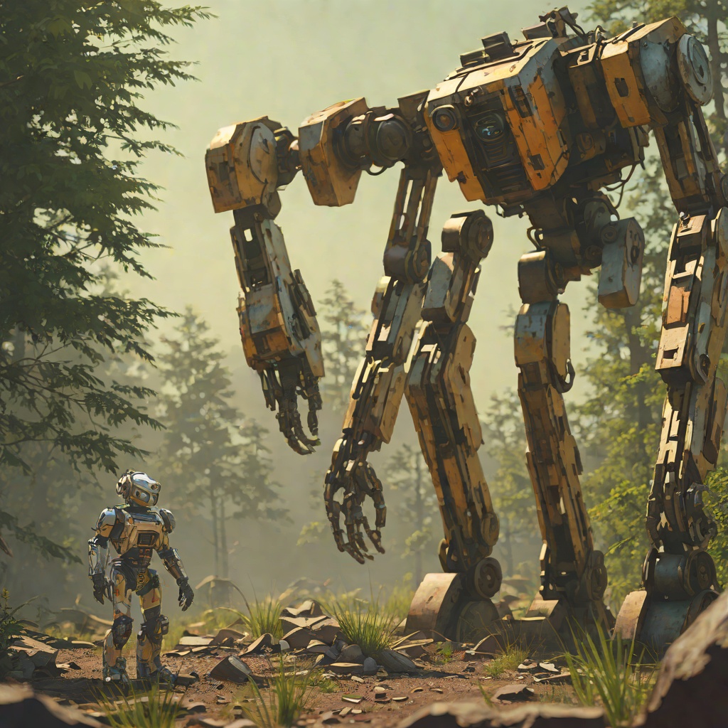 The Wild versus the Manufactured from "The Wild Robot". Roz's story constantly juxtaposes the mechanical, industrial world of the Makers with the living, messy, and adaptable wilderness.