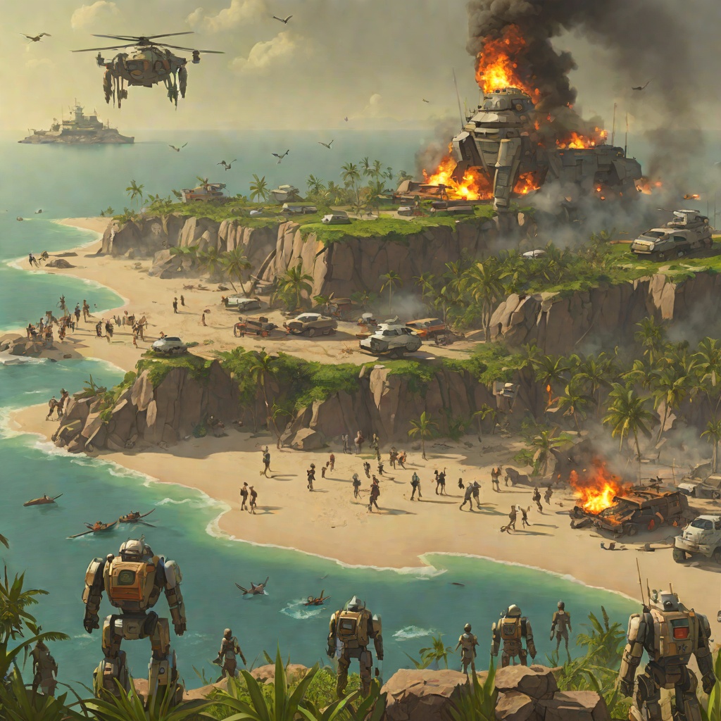The RECO Invasion and the Island's Defense from "The Wild Robot". From the joyful bonfire to the arrival of the RECO robots, the island's animals wage a desperate battle to keep Roz free, ending with her decision to leave.