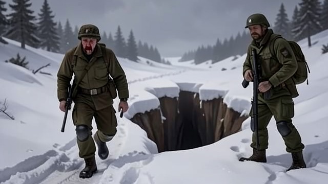 The Bodies in the Crevasse from "Operation Napoleon". The Bodies in the Crevasse A grim discovery The rescue team follows the phone signal and snowmobile tracks to a crevasse.