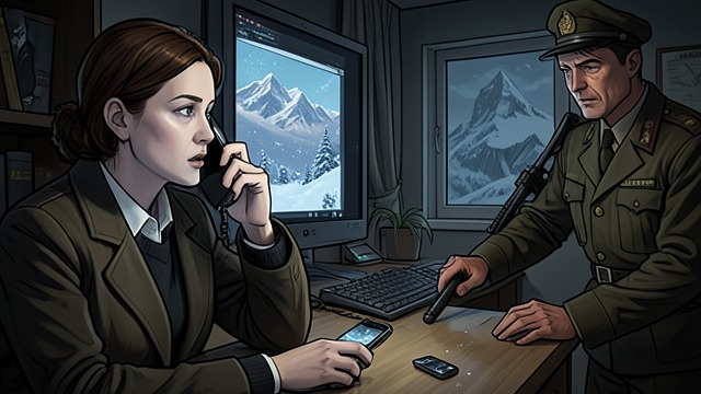 A Brother Calls from the Glacier from "Operation Napoleon". A Brother Calls from the Glacier An alarming interruption Kristín is already worried about Elías’s winter expedition when he calls from Vatnajökull.