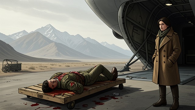 The Expendable Operative from "Operation Napoleon". A Warning at the Open Ramp Cast Aside by Command Carr’s men bind the mutilated Ratoff to a pallet and move him toward the open rear ramp of the C-17.