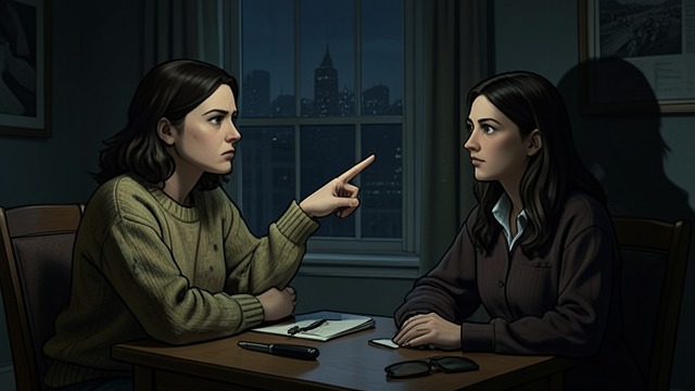 A Friend Names the Pattern from "Missing You". A Friend Names the Pattern Challenging the Excuses Ruth questions Jessica’s defense of Rob and reminds her that he once let her leave when she needed support.