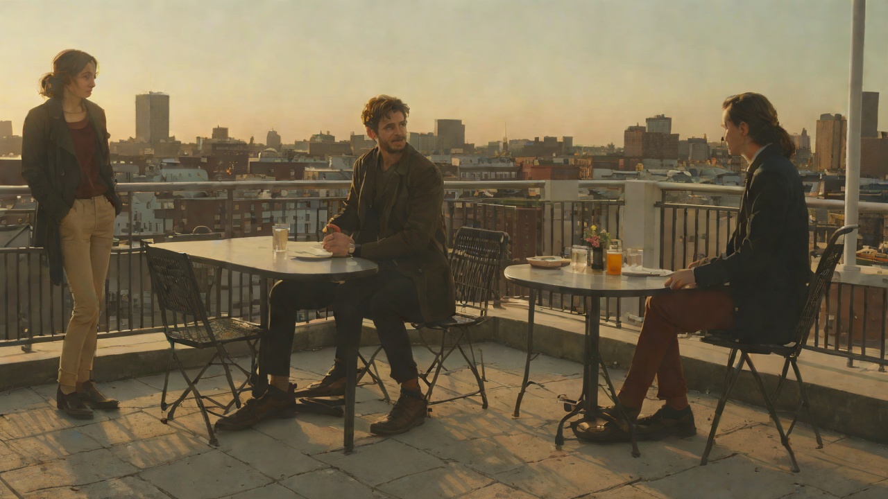 Rooftop Meeting with a Stranger from "It Ends with Us". Rooftop Meeting with a Stranger Scene Lily Bloom is sitting on a ledge on a Boston rooftop when Ryle Kincaid storms out, kicks a chair, and lights a joint.