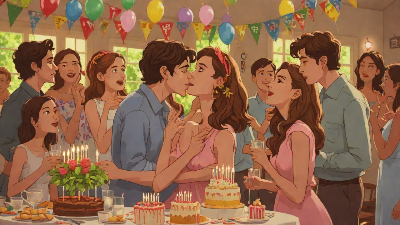 First Kiss at the Birthday Party from "It Ends with Us". First Kiss at the Birthday Party Scene Lily brings Devin as a date to Allysa's birthday party, hoping to make Ryle jealous.