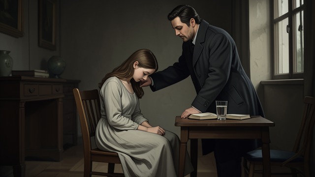 A New Name and Shelter from "Poor Things". A New Name and Shelter Refuge at Park Circus Godwin Bysshe Baxter takes Victoria into his home and calls her his sister.