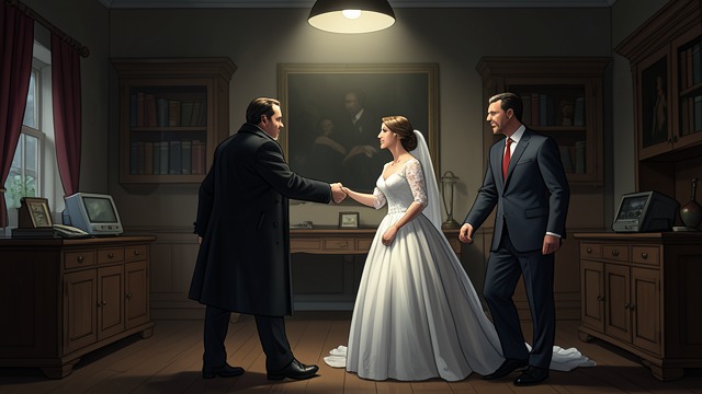 An Interrupted Wedding from "Poor Things". An Interrupted Wedding A public claim The General interrupts Bella Baxter’s wedding and insists she is his wife, Victoria Blessington.