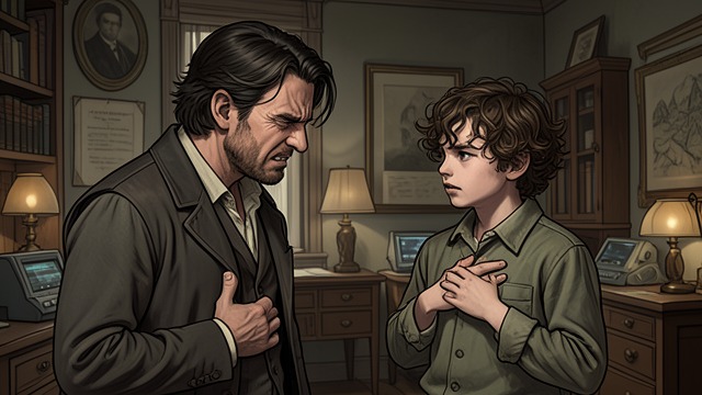 The Father's Inspection from "Wuthering Heights". A Whey-Faced Wretch Disappointment and Possession Heathcliff examines the trembling Linton with cruel attention, mocking his fair curls and frail fingers, and…