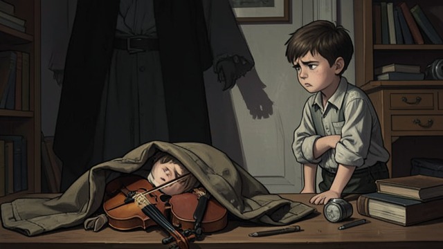 The Crushed Heir from "Wuthering Heights". A Present Lost The First Injury Hindley's fiddle is crushed in the great-coat that shelters the foundling, and the stranger who caused the loss is soon…