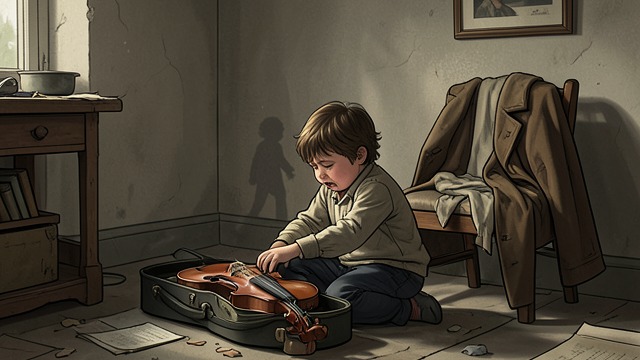 The Crushed Violin from "Wuthering Heights". A Present Destroyed Omens of Dispossession The fiddle Hindley Earnshaw had asked his father to bring from Liverpool is found crushed in the great-coat that…