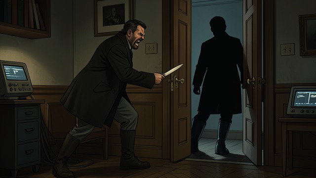 The Knife and Pistol from "Wuthering Heights". A Midnight Murder Attempt Half Man, Half Fiend Hindley, sobered by a strange suicidal resolution, arms himself with a knife-pistol and waits to shoot…