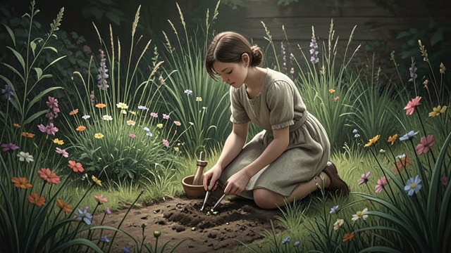 The Garden of Reclamation from "Wuthering Heights". Cultivation Without Emasculation A Synthesis of the Two Worlds Hareton, digging up Joseph's currants to make a flowerbed, joins the strength of the Heights…