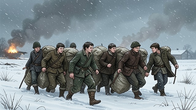 The Silent Boys from "The Zone of Interest". The Silent Boys Forced labor in the snow Teenage boys are made to drag bodies under the lash, naked in freezing conditions and without food or water.