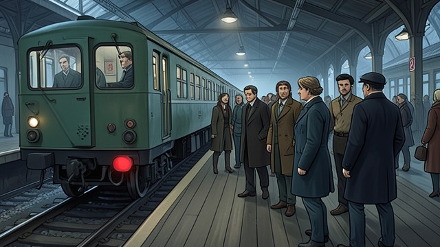 An Arrival from Hamburg from "The Zone of Interest". An Arrival from Hamburg A transport enters the camp A train from Hamburg arrives with nearly two thousand people, including children and adults who have…