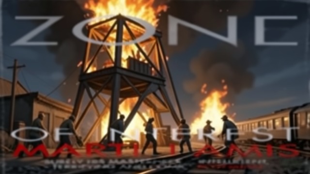 The Fire’s New Architecture from "The Zone of Interest". The Fire’s New Architecture A vast industrial scene The Sonderkommando prisoners build a towering structure from railway tracks and feed it with remains.