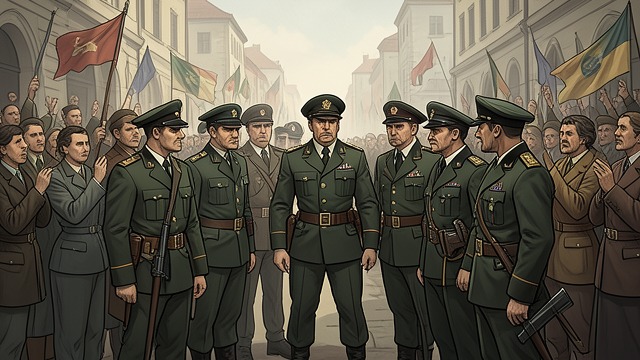 第六集团军作为新的神话,《兴趣区》中的场景。第六集团军作为新的神话 将战败包装成牺牲 多尔和沃尔夫拉姆·普鲁费尔设想,第六集团军将战斗到最后一发子弹,成为德国威望的丰碑。如果死亡服务于正确的理念,他们便把死亡说成胜利。 让死亡为权力所用 这种想象中的牺牲掩盖了物资短缺、被包围和战略失败。当军事局势已无法辩护时,它的目的就是维护一套国家荣誉叙事。