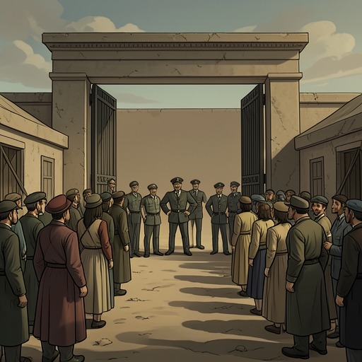 The Camp’s Art of False Welcome from "The Zone of Interest". This thread traces the methods used to reassure arrivals and the gradual collapse of the camp’s ability to make its lies believable.