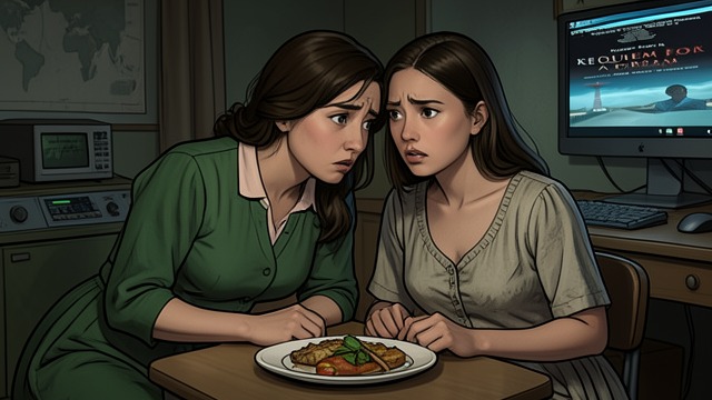 Concern About the Pills from "Requiem for a Dream". Concern About the Pills A friend objects Ada tells Sara that she looks tired and should eat.