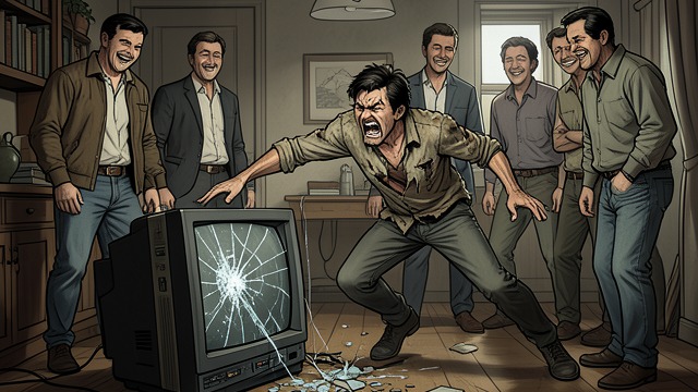 The Television Destroyed from "Requiem for a Dream". The Television Destroyed A comic performance escalates Tony Balls argues with a television set and eventually shoots it, while the others laugh at his…