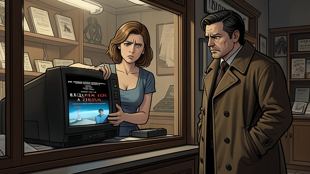 The Repeated Pawnings from "Requiem for a Dream". The Repeated Pawnings A recurring injury Harry repeatedly takes Sara’s television to Abe Rabinowitz’s pawnshop for money.