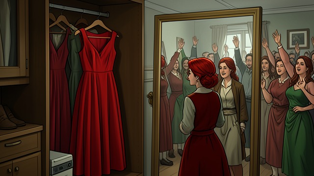 The Red Dress Test from "Requiem for a Dream". The Red Dress Test A remembered garment Sara tries on the red dress she wore at Harry’s bar mitzvah.
