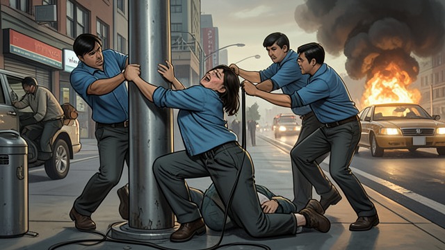 The Street Corner from "Requiem for a Dream". The Street Corner A friend finds her Ada and another neighbor discover Sara clinging to a pole, overwhelmed by traffic and fear.