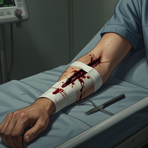 Harry’s Infection and Amputation from "Requiem for a Dream". This thread traces Harry’s infected injection site from neglect to arrest, surgery, and permanent loss.