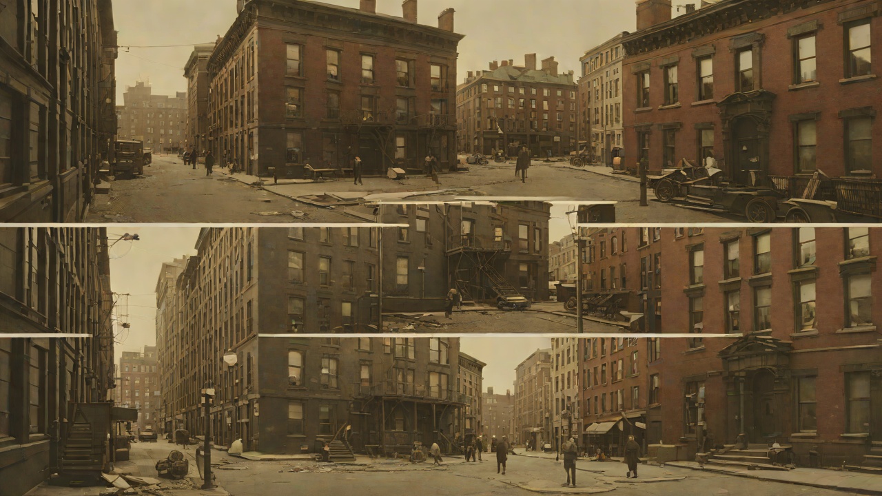 The Library Palace Versus the Tenement from "The Captain and Ann Barbara". The Library Palace Versus the Tenement The Two Worlds Mary could go from her bare room overlooking the lumber-yard to the Boston Public Library's grand arches.