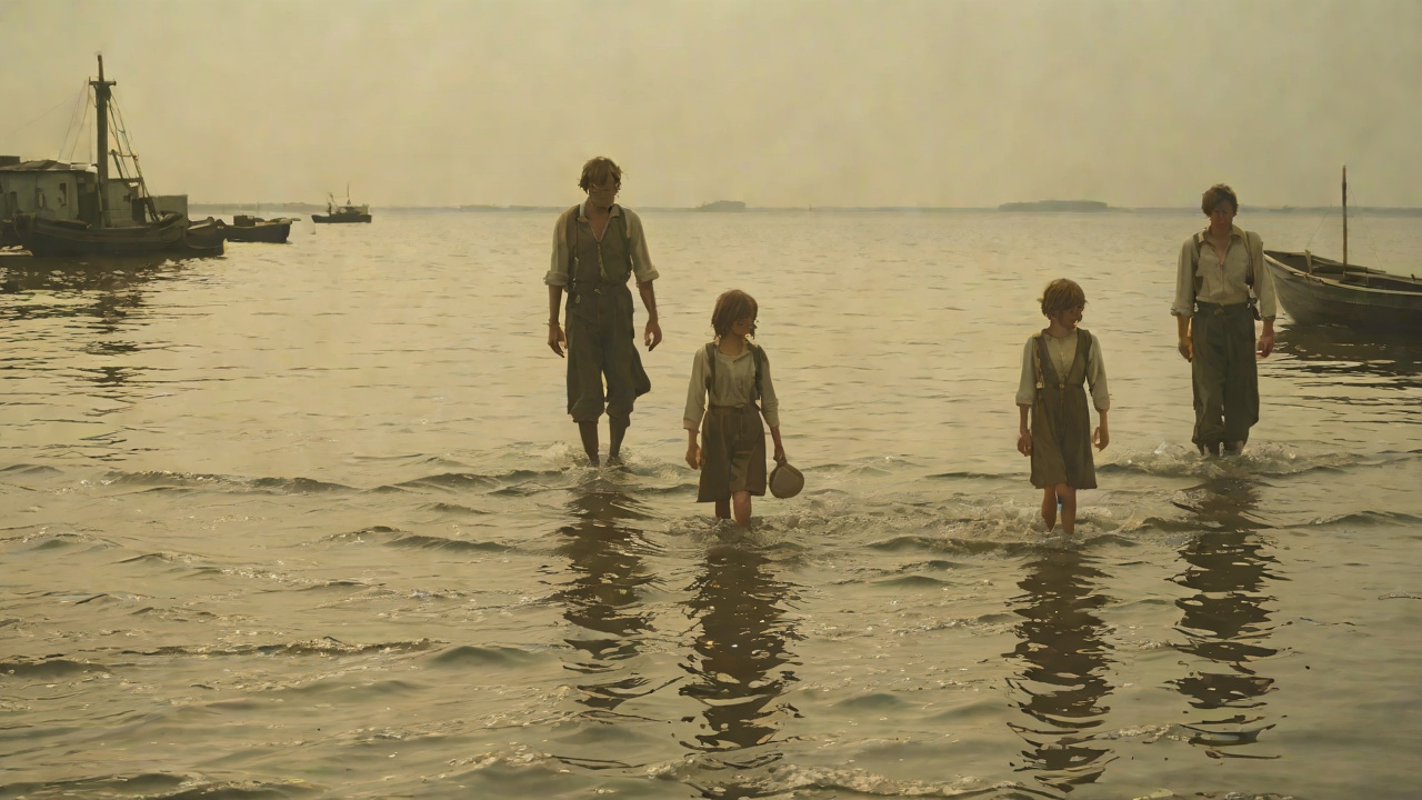 The Wading Adventure from "The Captain and Ann Barbara". The Wading Adventure Out Too Far Mary and a Wilner boy waded out across the shallow water until the tide turned and swells lifted them from their feet.