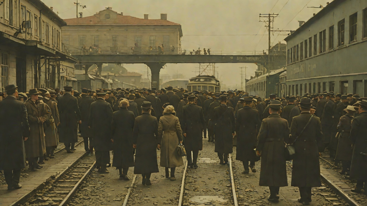 The Farewell at Polotzk Station from "The Captain and Ann Barbara". The Farewell at Polotzk Station Half the Town at the Gate Pinchus's family and neighbors crowded the station, weeping and blessing.