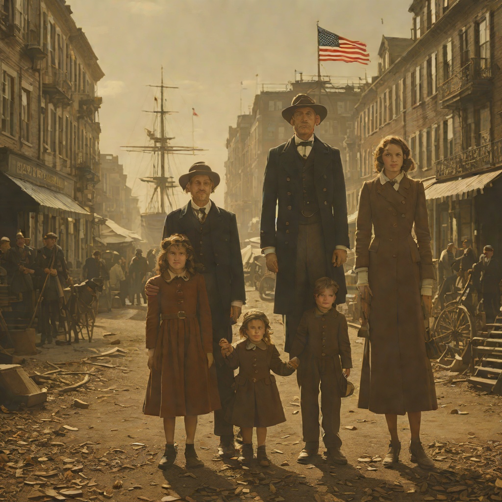 The Heritage of the Ages from "The Captain and Ann Barbara". The final theme that the immigrant, and especially the immigrant child, inherits the whole human past and the shining American future.