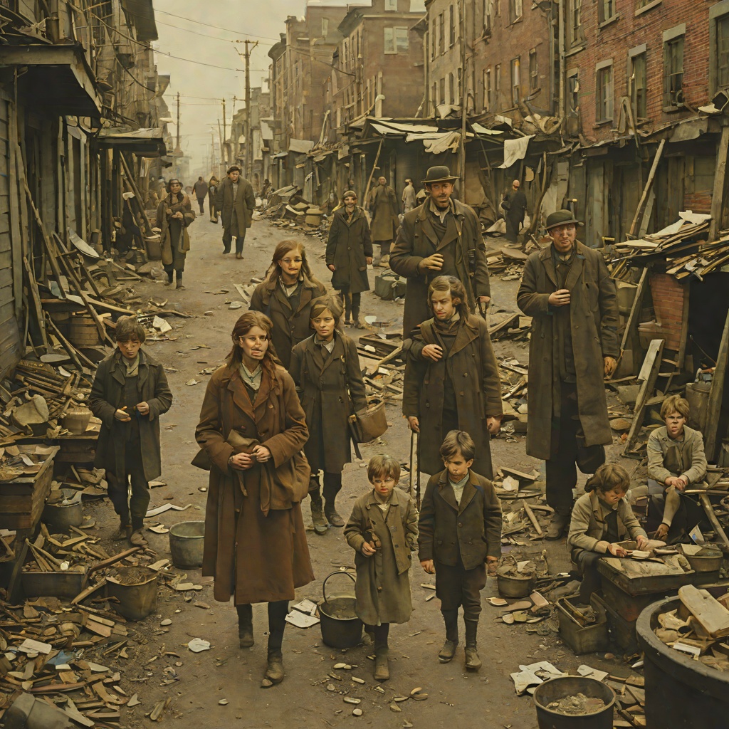 The Struggle for Economic Survival from "The Captain and Ann Barbara". The long strain of poverty that followed the Antin family from Polotzk through the slums of Boston and finally relaxed through education.