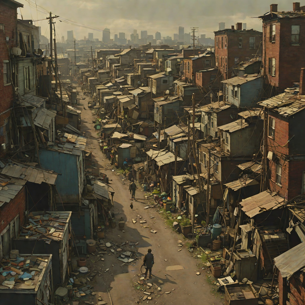 The Slum Against the Soul from "The Captain and Ann Barbara". The environmental war between the degradation of the Boston slums and Mary Antin's growing inner life.