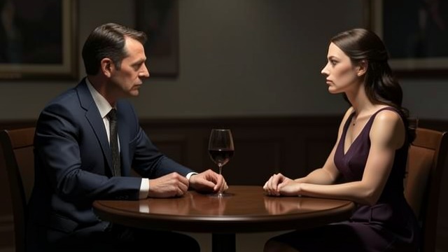 A Client at Dinner from "Down Cemetery Road". Ambition at the Dinner Table The Prospect of Gerard Inchon Mark treats the dinner with Gerard Inchon as a significant opportunity for The Bank With No Name.